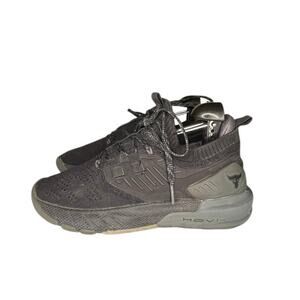 Mens UA Under Armour Project Rock 3 'Black Pitch Grey' Trainers Size 7.5